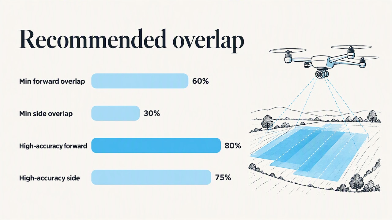 Overlap, altitude and coverage settings — overview diagram