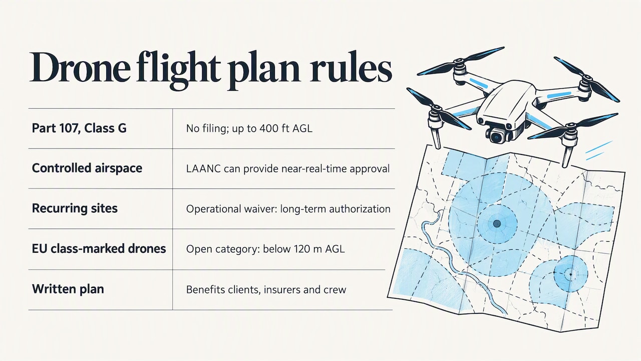 Do you need a flight plan for a drone? — overview diagram
