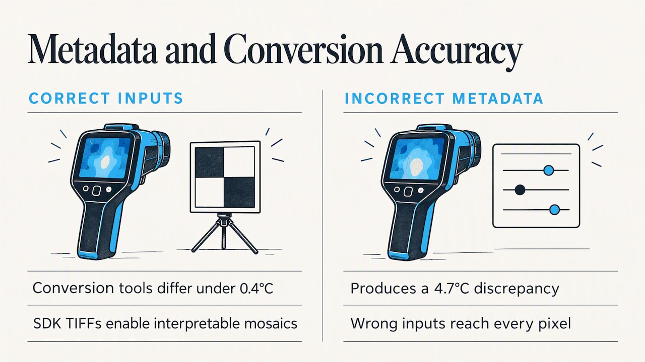 Keeping the temperatures: radiometric processing — overview diagram